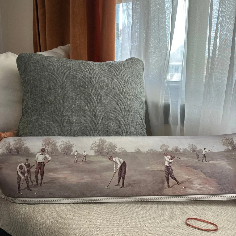 LOT Vintage Golf Golfing Club BallsWallpaper Border Roll NEW Pre-Pasted 7 Bundle